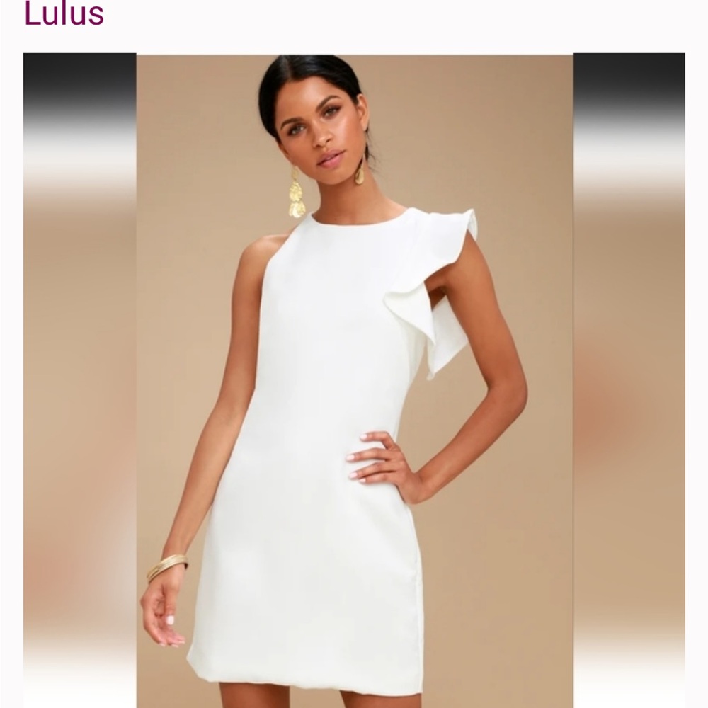 Lulu’s White Off Shoulder Dress